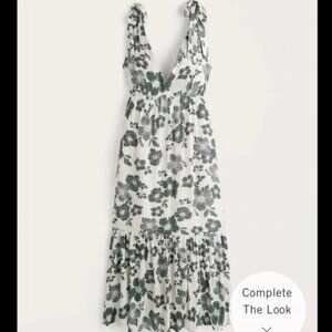 Abercrombie Tie-Strap Babydoll Midaxi Dress
